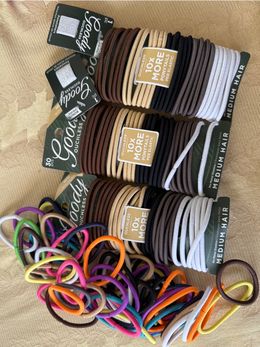 Goody Assorted Hair Elastics - Multi & Neutral Color Pack